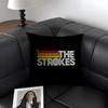TThe StrokesS Band Cushion Cover Natural Linen Organic Fabric DoubleSided Printing Sofa Home Decor Gift Pillow Case