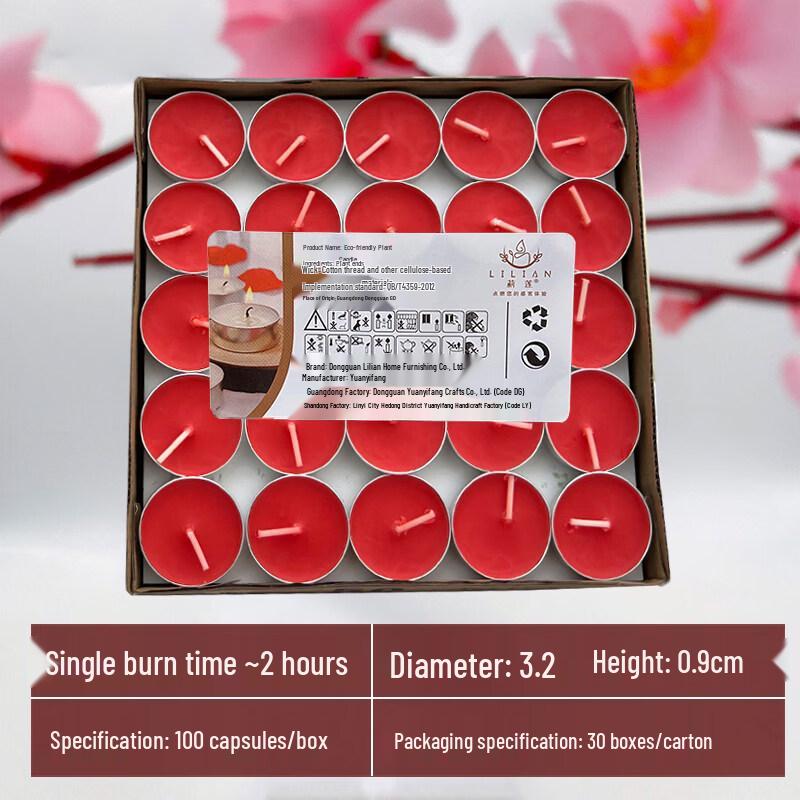 LIEI Natural Smokeless Tea Light Candle