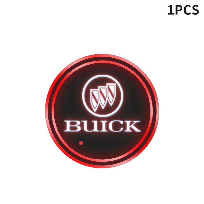 

1/2PC Led Car Badge Emblem Drink Cup Holder Logo Light USB Charging Luminous Coaster For Buick Encore 2016 2017 2018 Accessories