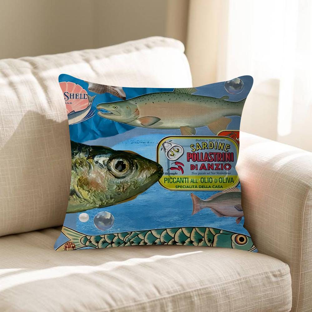 

Discounted Salted Fish Personalized Pillow Cover Kids Bedroom Wild Party Decor Pillowcase Kid Birthday Shower Gift 30x30 cm