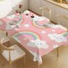 Cloud Rainbow Cartoon Waterproof Rectangle Tablecloth Fiesta Home Decor Dining Room Decor Reusable Table Cover Party Supplies