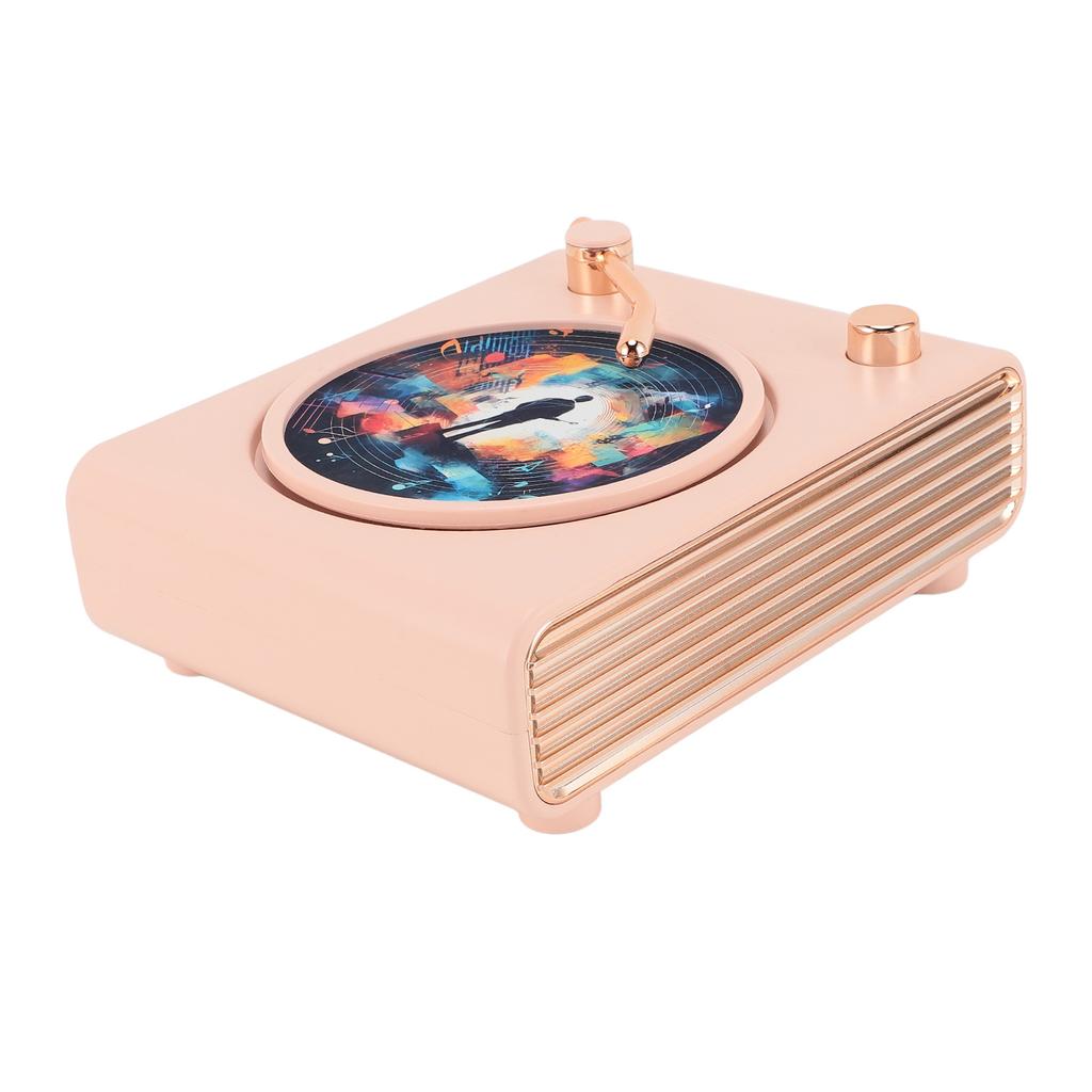 Bluetooth Record Player Speaker Vintage HIFI Sound Quality Colorful Light Small Wireless Speaker