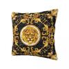 Golden Lion Damask Ornament Pillowcase Printing Cushion Cover Decorations Baroque Throw Pillow Case Cover Home Zippered 45*45cm