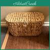 Modern Simple Wicker Storage Basket With Lid For Living Room Organization