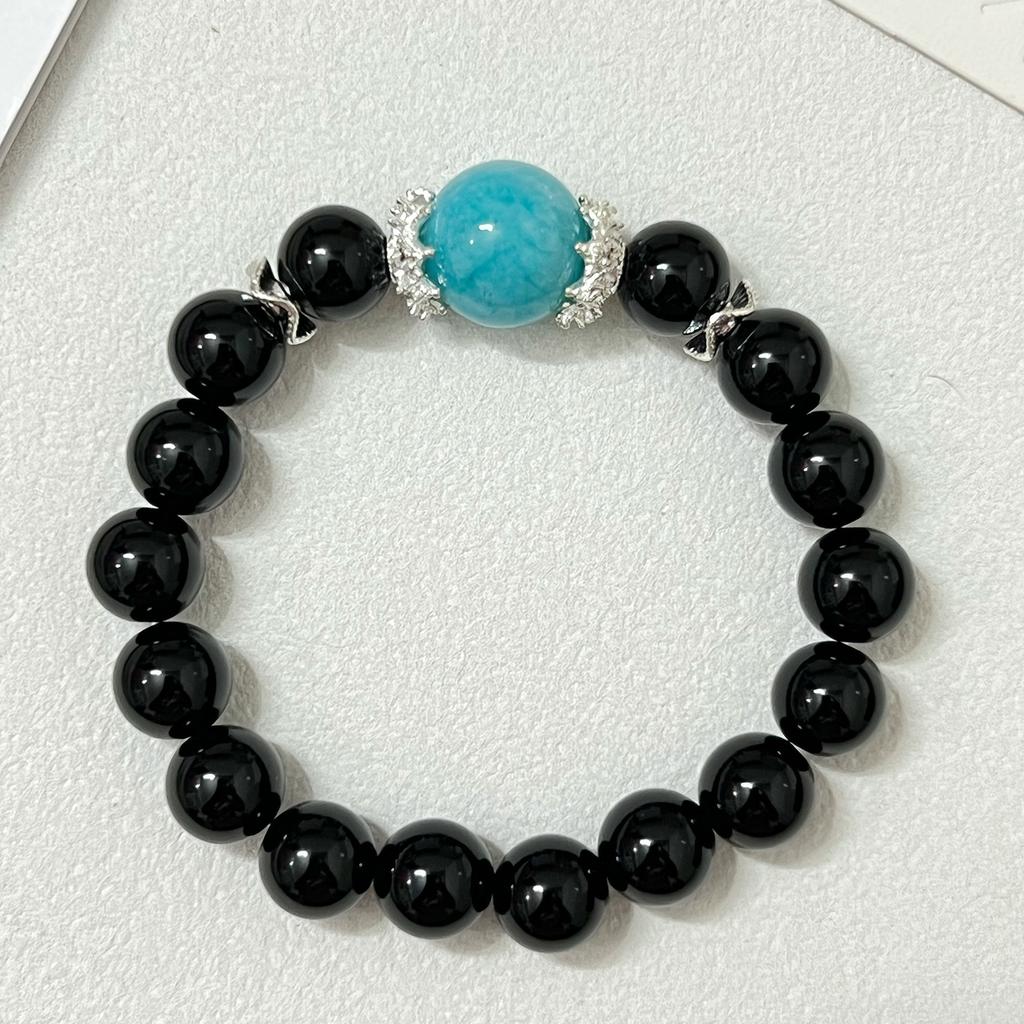 10mm Natural Stone Beaded Bracelets for Women Handmade Semi-Precious Gemstone Agate Bangle DIY Jewelry Gifts