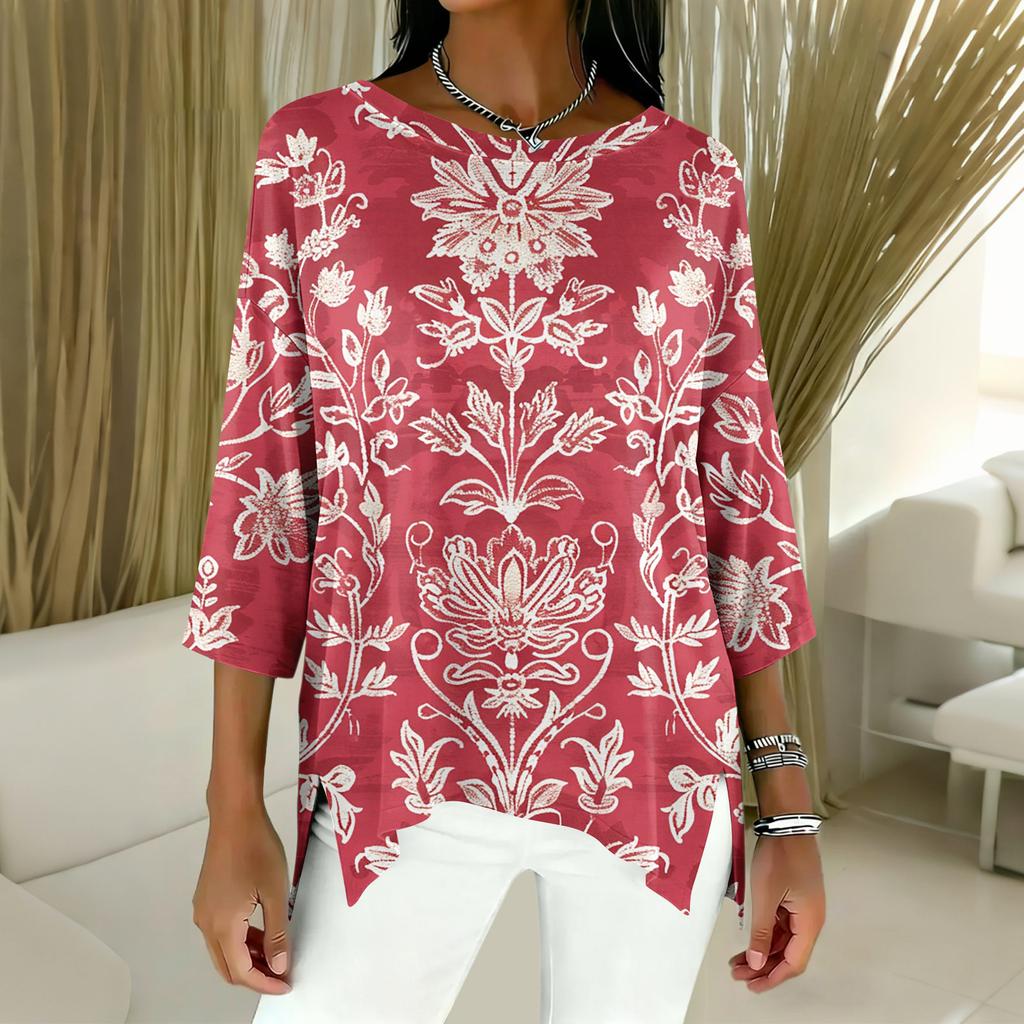 Women's 3/4 Sleeve Shirts Graphic Tees Shirts Casual Basic Tops Pullovers