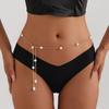 HY Punk Summer Jewelry Trendy Sexy Waist Body Chain Dainty Gold Color Beads Snake Chain Pearl Charm Waist Chain Women Jewelry