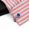 Men's Luxury Crystal Inlaid Gold and Silver Chain Cufflinks