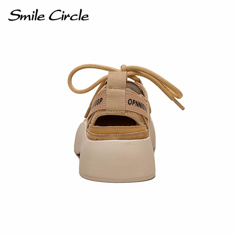 Echtes Leder, klobige, flache Schuhe, runde Zehen, Schnürschuhe, weiche Unterseite, Low-Top-Retro-Freizeitschuhe