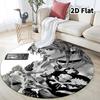 Death Note Round Area Rug Carpet Rug For Living Room Bedroom Sofa Playroom Decor Nonslip Floor Mat