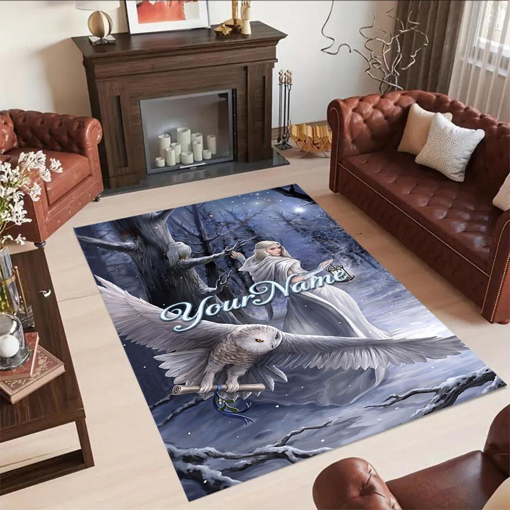 Gothic Illustrations Customize Text Area Rug Suitable for Dining Room Living Rooms Kitchen Playrooms Antislip Carpet Decorate Offices
