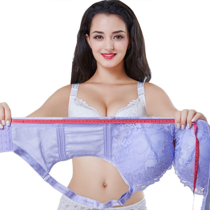 36-46 Lace Sexy Bras Women Plus Size Lingerie Bralette Top Underwire Push Up Brassiere for Big Large Breast D Cup