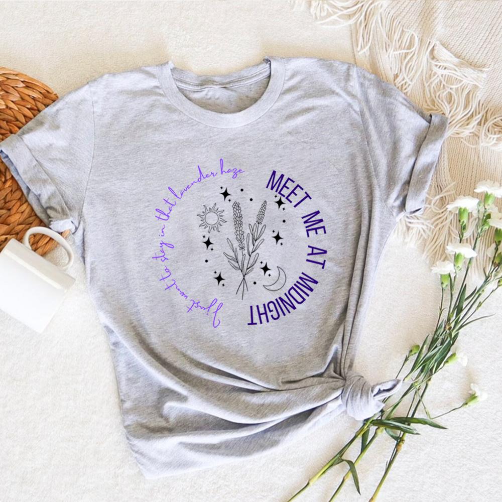 

Lavender Haze T-shirt Harajuku Midnights Lavender Shirts Music Albums Shirt Concert Gift for Her Unisex Clothing 3XL