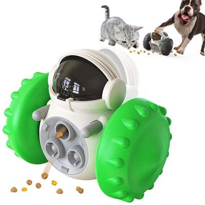 Brinquedo de petiscos para cães, robô espacial, 2 peças, verde