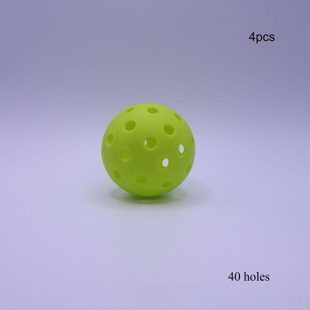 Pickleball Ball Competition Pickleball Rolling Plastic Ball Glowing Pickleball Pickle Ball with 40 Holes Racquet Sports