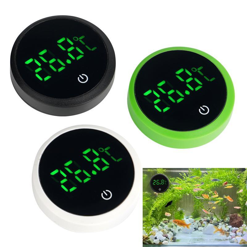 Neues Aquarium Selbstklebendes Thermometer LCD Digital Fischbecken Mini-Thermometer Großer Bildschirm Monitor Terrarium Temperaturmesser