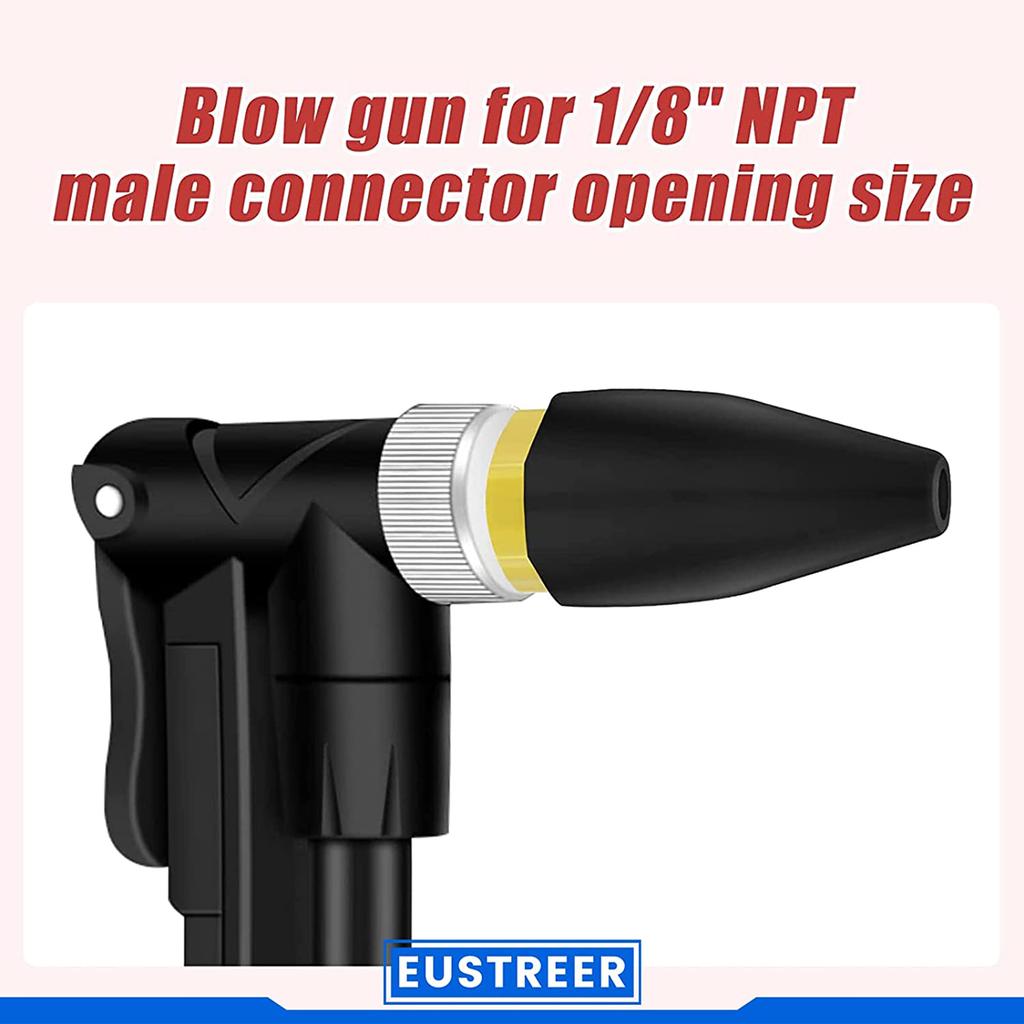 20 Pcs Black Rubber Tip Air Nozzle Parts Air Nozzle Air Compressor Blower Nozzle for Air Blow Handguns Tool Air Tool Par