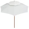VidaXL Two-Tier Parasol with Wooden Pole, Patio Sunshade, Sun Shelter, Outdoor Patio Terrace Parasol, 42964