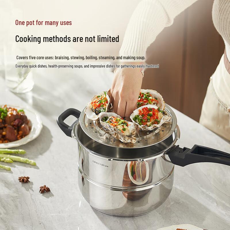LINKFAIR 6L Stainless Steel Pressure Cooker