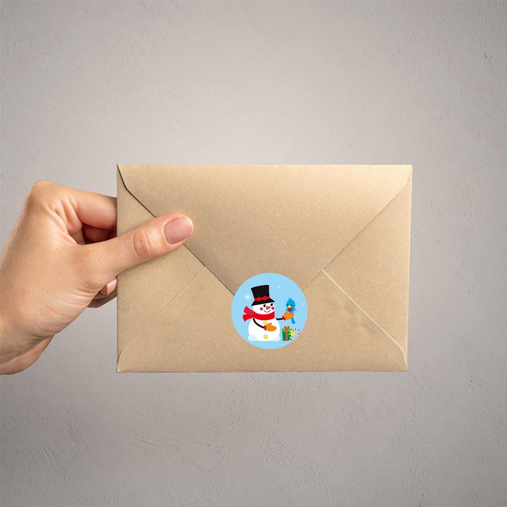 500pcs/roll Merry Christmas Stickers Gifts Box Labels Removable Sticker