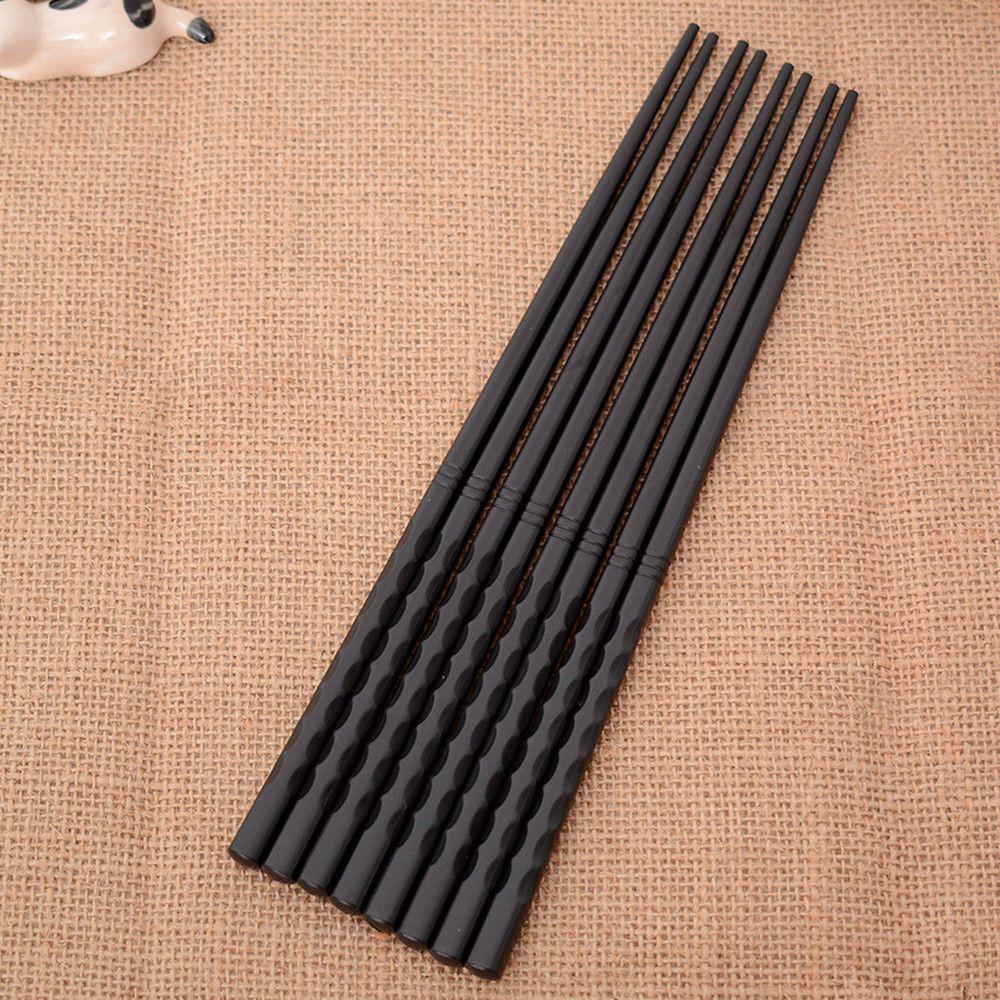 1 Pair Chinese Portable Chop Alloy Sushi Chopsticks Non-slip Japanese