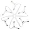 12 Clips Fixed Holder Adjustable Elastic Bed Sheet Holder Mattress Clip Fasteners Cover Blankets Non-Slip Fixing Strap Grippers Black/White