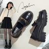 2025Autumn New Korean Style Loafers for Women, Round Toe Rubber Casual Slip-On Deep Mouth Low-Top Fashion Single Shoes