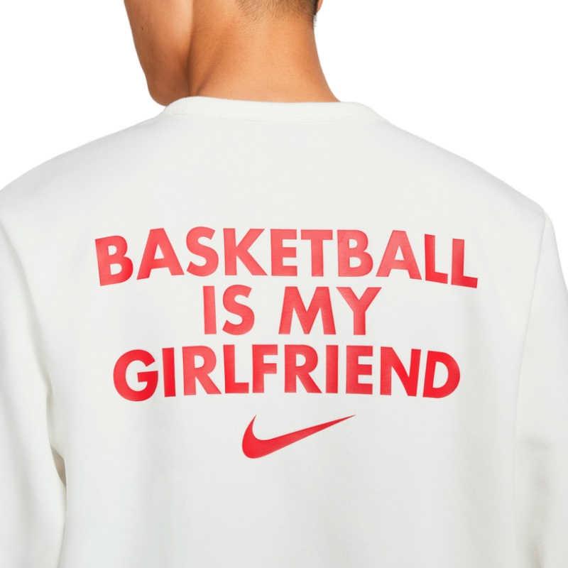 Nike Sweatshirts Men's White Crew Neck Moderate Regular IB5504-133