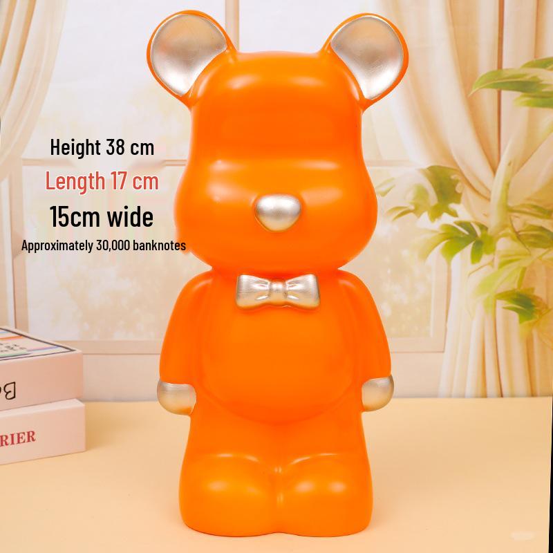 Luxury Large Capacity Bear Piggy Bank for Kids - Decorative Living Room Ornament