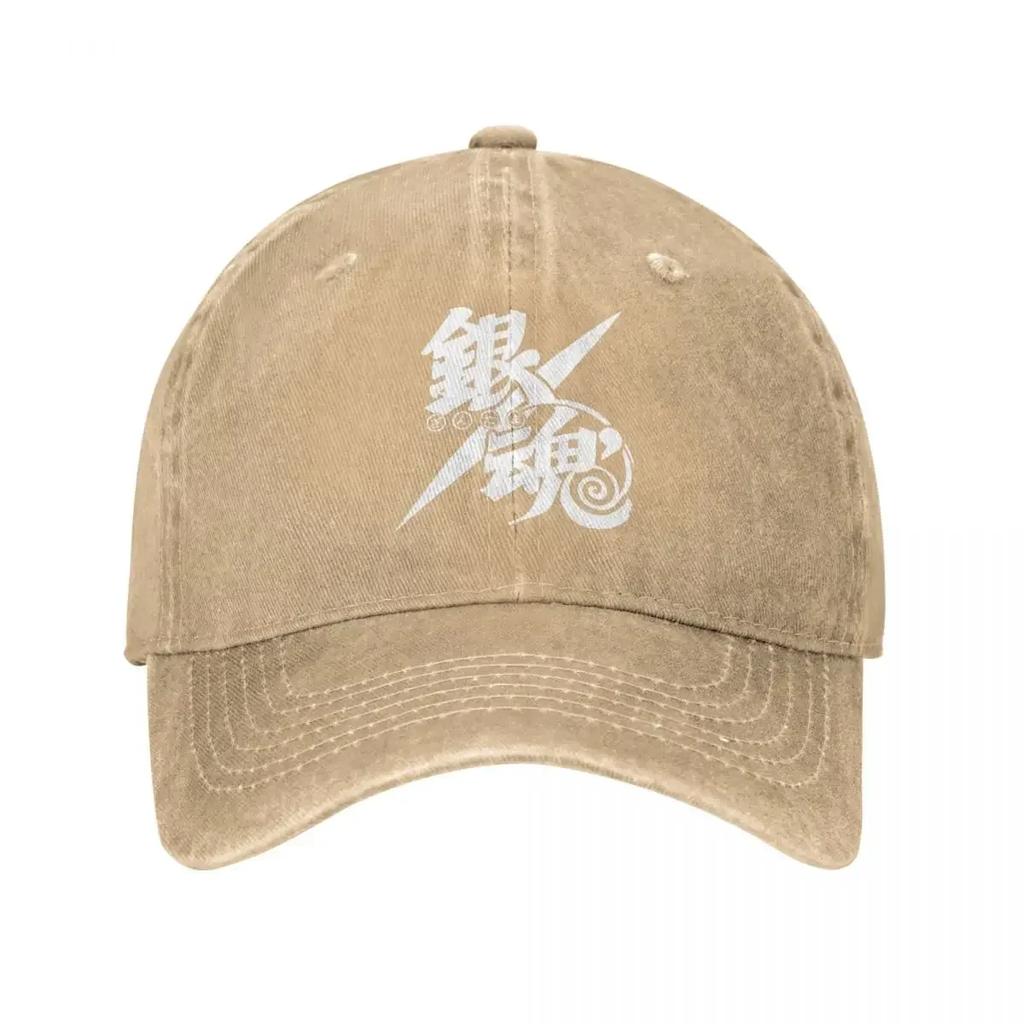 Vintage Gintama Japan Baseball Cap Unisex Distressed Washed Sun Cap Anime Unisexga All Seasons Travel Adjustable Fit Hats Cap