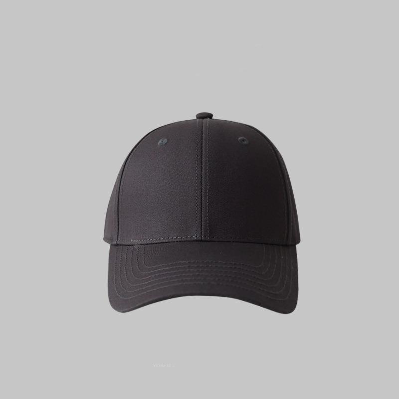 Classic Solid Color Hard Top Baseball Cap Men's Summer Pure Cotton Light Version High Top Sun Hat Children's Four-season Versatile Baseball Cap