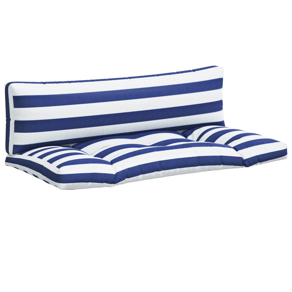 Palette Cushions 2 Pcs Blue & White Striped Oxford Fabric