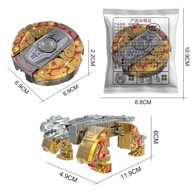 Transformable Robot Fidget Spinner Toy - Rotating Mechanical Finger Spinner for Children, Stress Relief Gadget