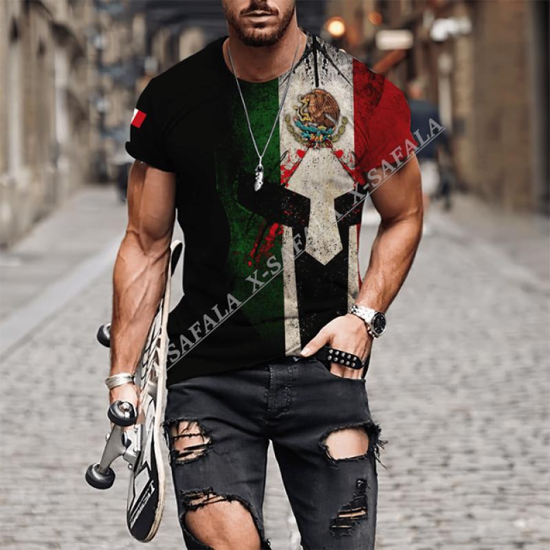Custom Mexico Flag 3D Printed High Quality Milk Fiber T-shirt Men Casual Top Breathable Quick Dry Summer