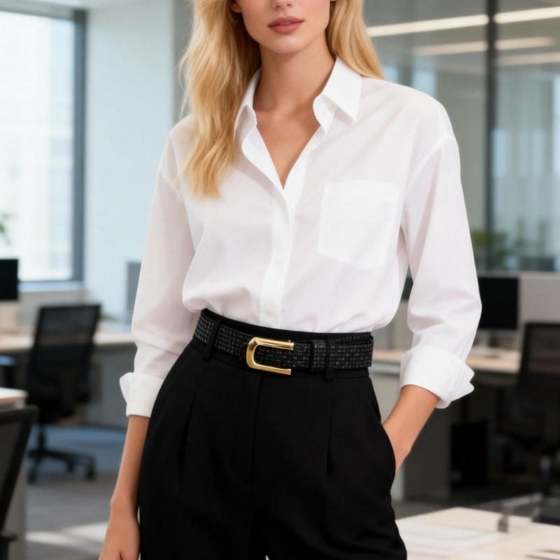 Slim Sequined Waist Belt for Dresses PU Leather Pin Buckles Waistband for Jeans Pants Women Girl Daily Outfit Waist Strap