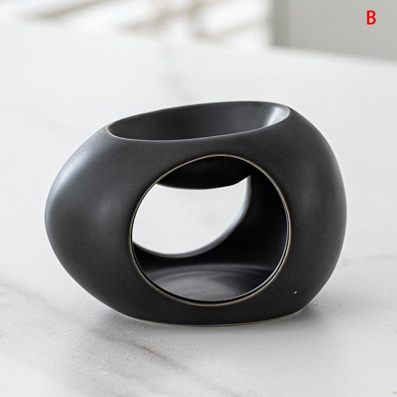 

Simple Candle Heating Holder Ceramics Essential Oil Ceramic Diffuser Furnace Household Spa Aromatherapy Incense Burner as the picture