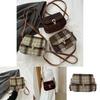 Stylish Plaid Retro Mini Crossbody Shoulder Bag Soft Pu Leather For Urban Fashion