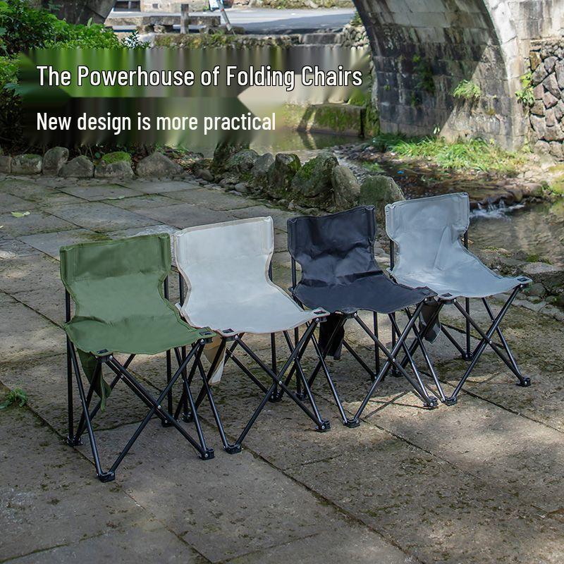 Portable Outdoor Folding Chair - Camping, Fishing & Art Sketching Stool with Backrest