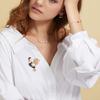 Trendy Alloy Rooster Brooch Pin For Chinese Zodiacs Enthusiasts Perfect For Festival Outfits And Casual Looks