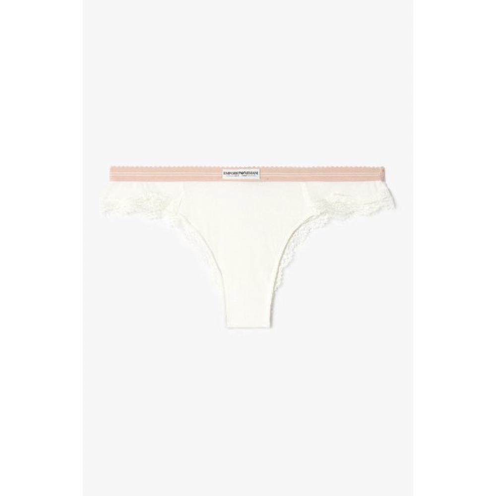 

Emporio Armani Women S Lace Trim Brazilian Brief 0825311533 M(95)