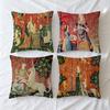 Cushion Medieval Cover Soft Maiden Unicorn Case And For Sofa Living Room Home Comfortable Office Decor Protective Pillow Covers