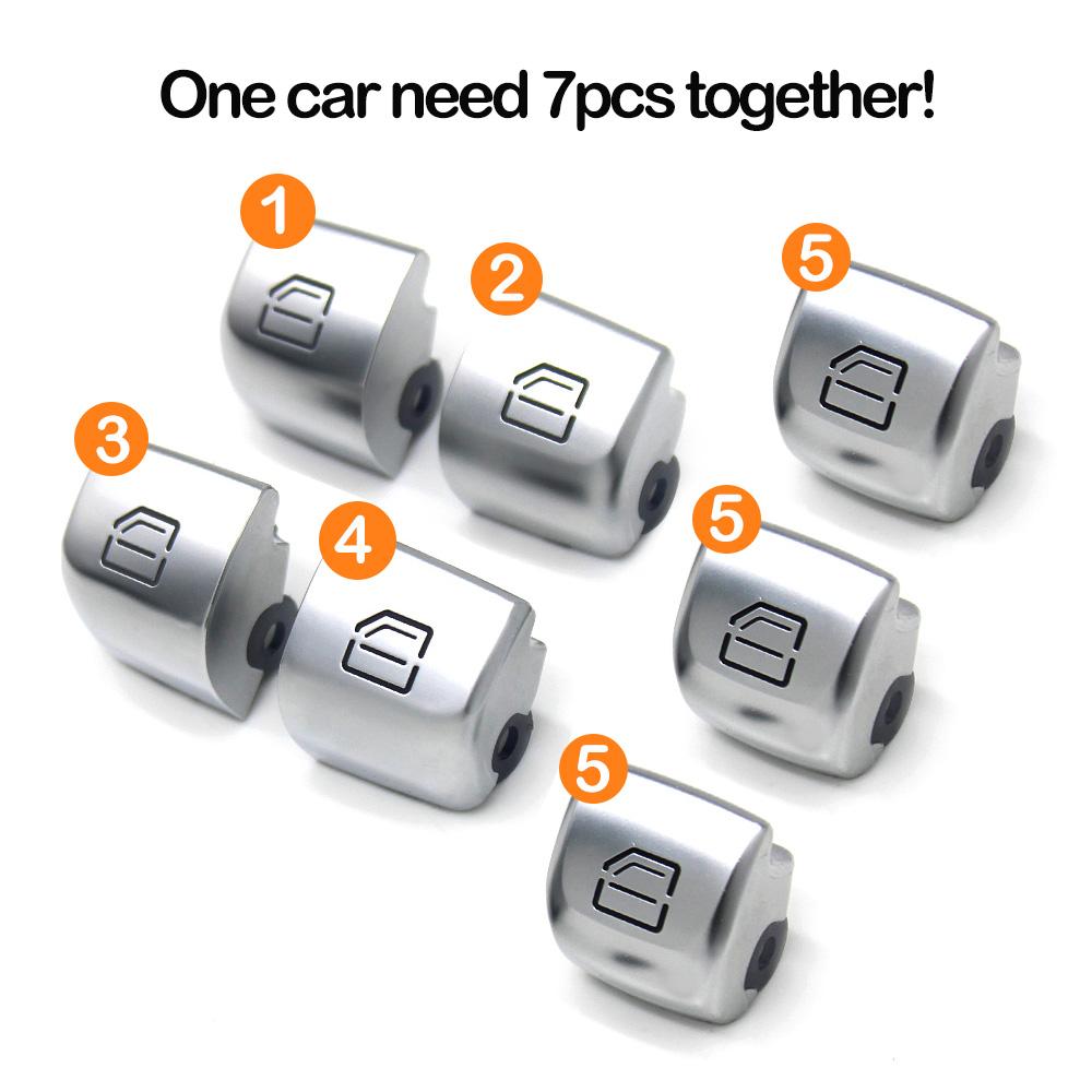 W205 W253 W213 W293 W222 Car Master Passenger Door Window Switch Button Cover Cap Replacement For Mercedes Benz C E GLC S Class Power Window 7