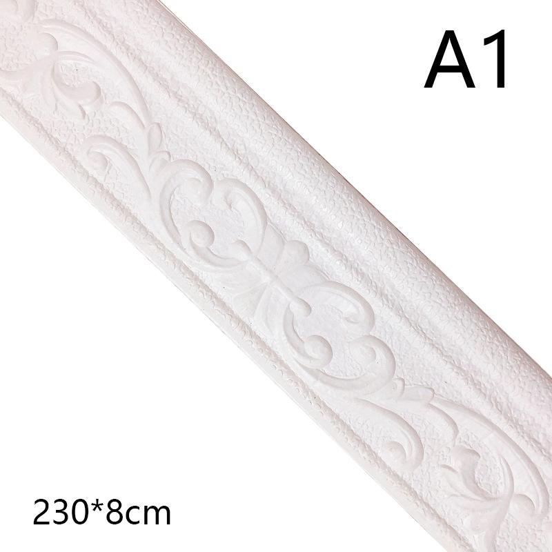 3D Wall Trim Line Skirting Border Self Adhesive Waterproof Baseboard Wallpaper Wall Sticker For Room Home Decoration