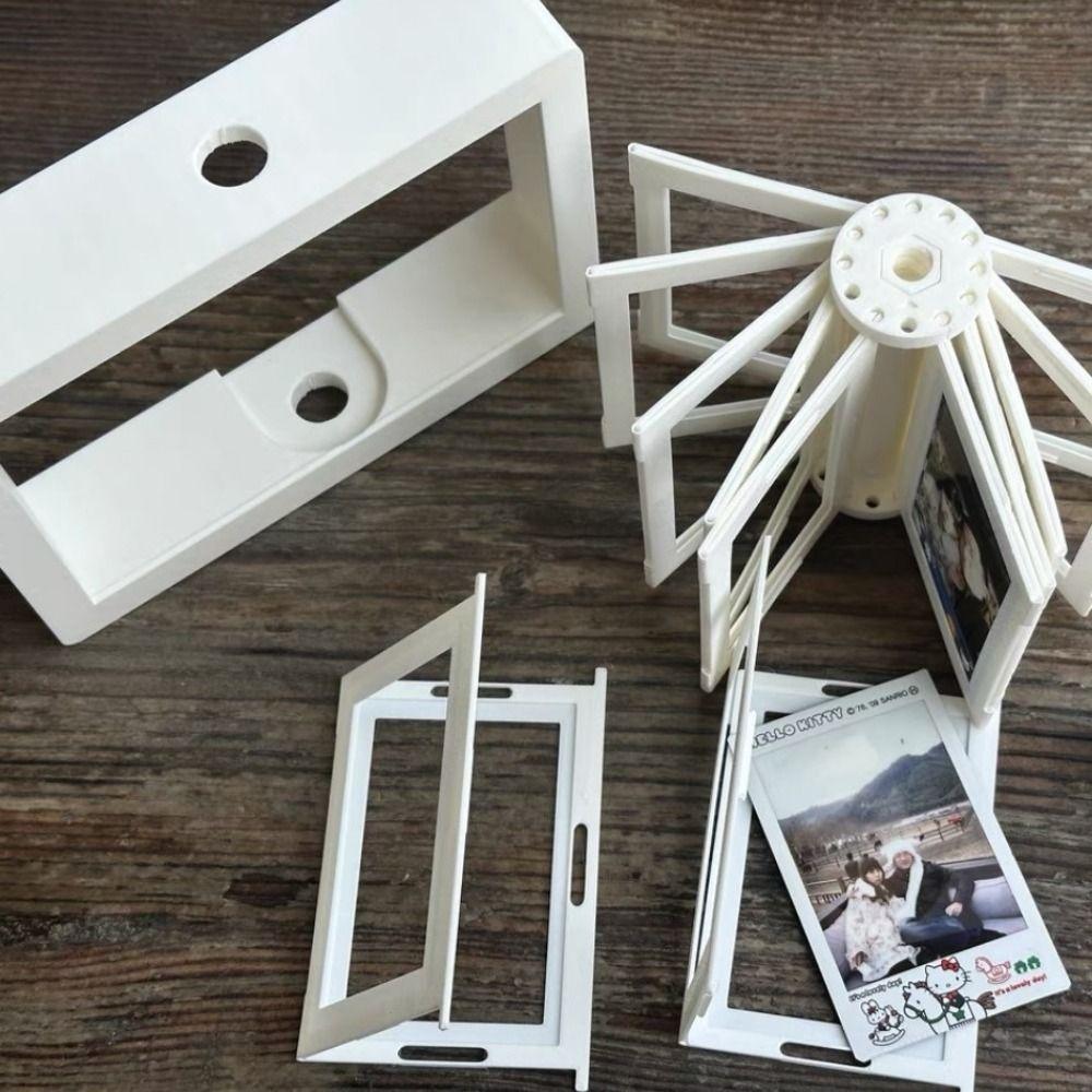 12 Pockets 3D Rotating Photocard Holder Transparent Easy To Install Photo Album Rotating Page-turning Ornaments Multi-purpose