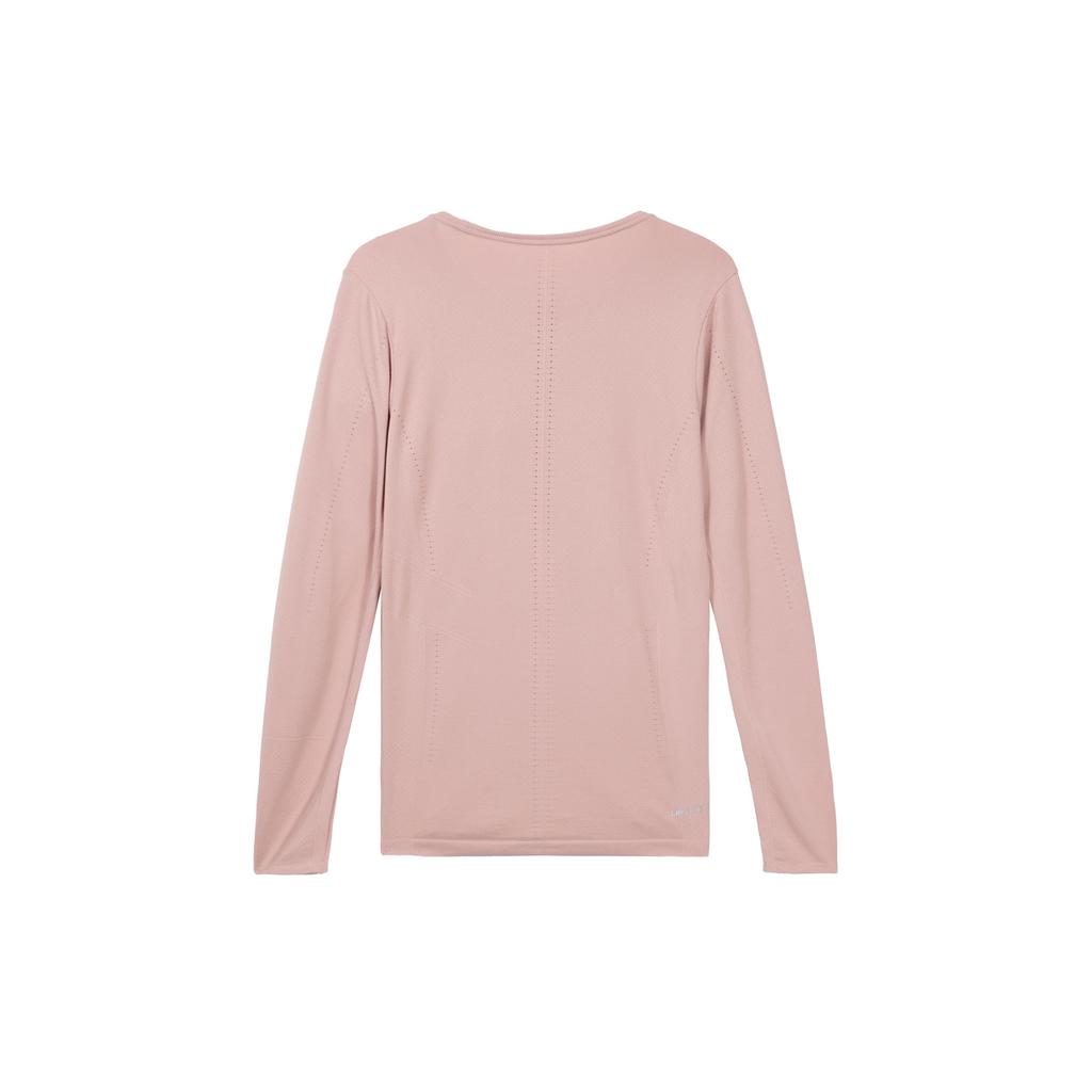 Nike Solid Color Crew Neck Slim Fit Long Sleeve Fitness Top Women Tops Pink DD0594-609