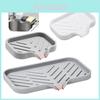 Creative Silicone Soap Box With Anti-water Design For Japanese-style Bathroom Grey