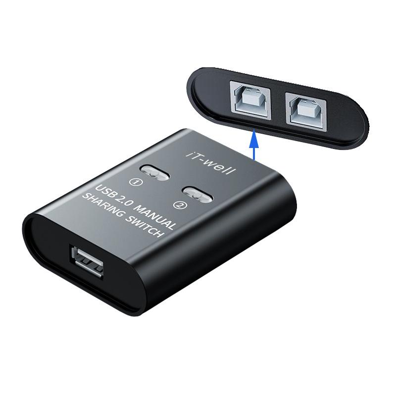 USB Printer Sharing KVM Switch: Dual Interface & One Output Splitter