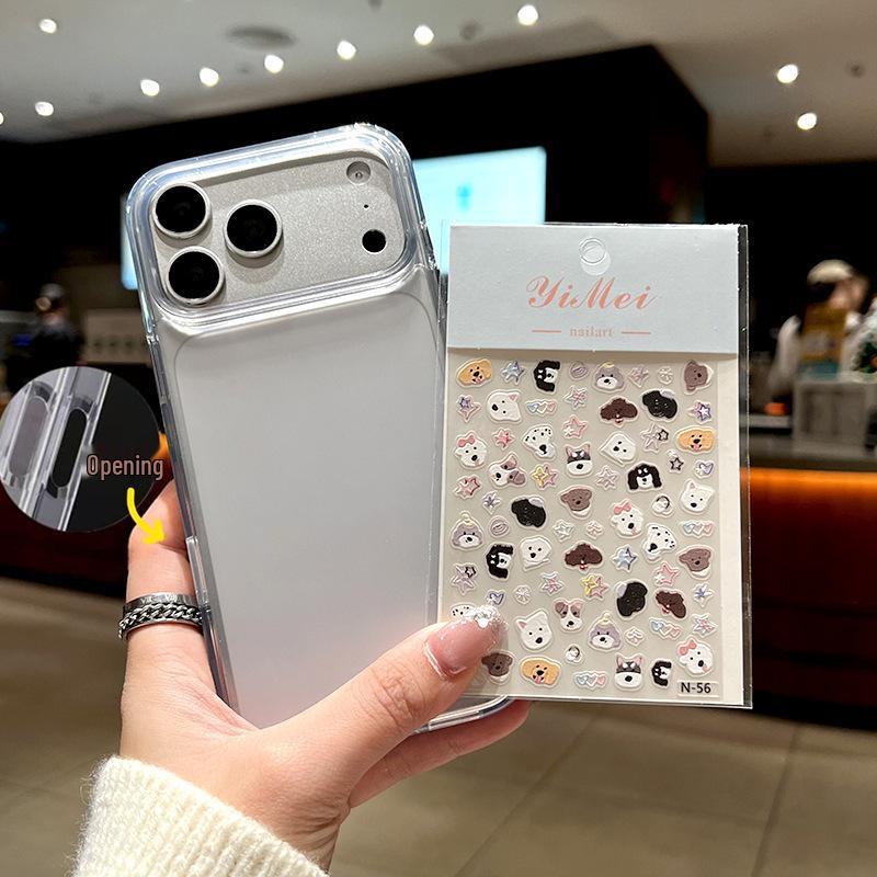 

Apple 17 Pro Max Cartoon DIY Anti-Fingerprint Frosted Case with Magnetic AI Button 17