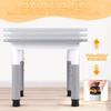 Students Desk Adjustable Kids Art Table with Graffitiable Desktop 7 Height Settings Anti-Slip Feet Children Furniture Rounded-Edge for Ages