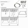 Suspension Ceiling Light Panel lights Steel Rope Wire Accessory Kit Led Panel Hanging Lamp Sling